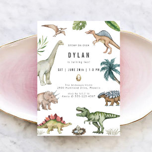 Dinosaur Kindergeburtstagseinladung Einladung