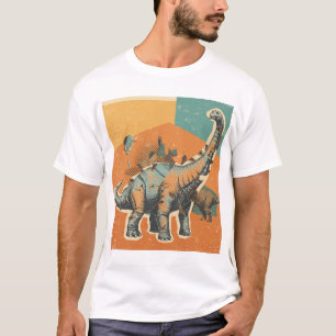 Dinosaur-Kollage Prähistorischer Dino-Fan  T-Shirt