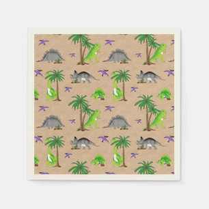Dinosaur Land Niedlich Dino Serviette