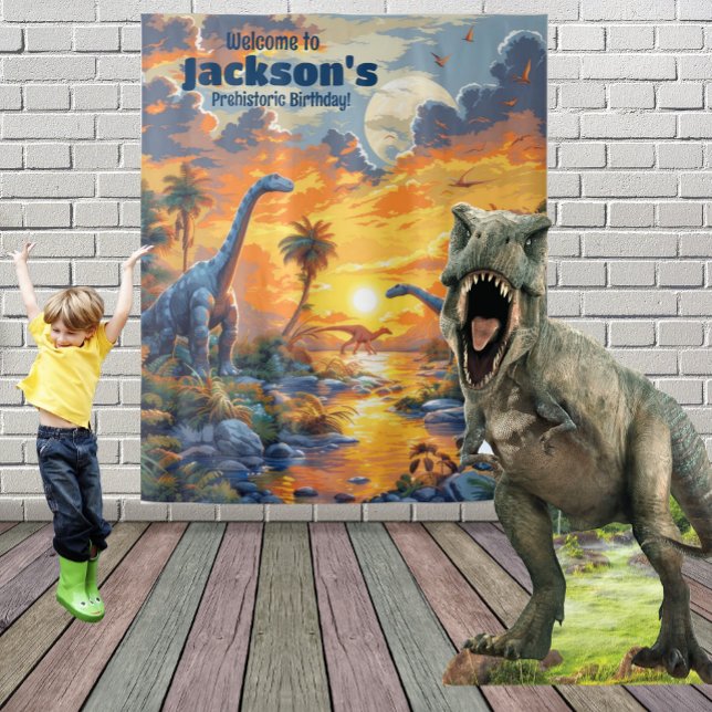 Dinosaur Land prähistorischer Geburtstag hanging Wandteppich (Von Creator hochgeladen)