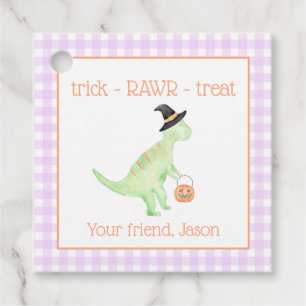 Dinosaur Leckerei Rawr Lila Orange Halloween Kinde Geschenkanhänger