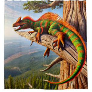 Dinosaur Lizard Duschvorhang