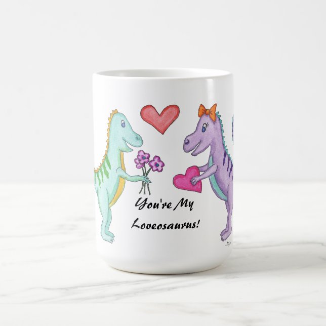Dinosaur Love Kaffeetasse (Mittel)