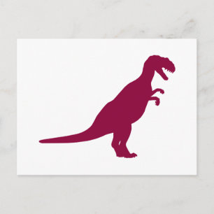 Dinosaur Maroon Postkarte