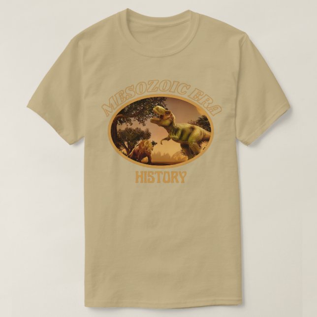 Dinosaur Mesozoic-Geschichte T-Shirt (Design vorne)