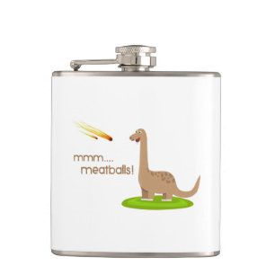 Dinosaur Meteor Meatballs Flachmann