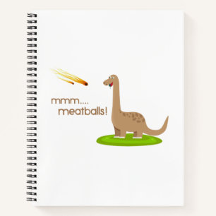 Dinosaur Meteor Meatballs Notizbuch