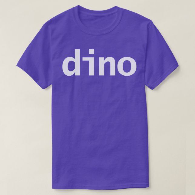 Dinosaur Minimal Typografie Dino T-Shirt (Design vorne)