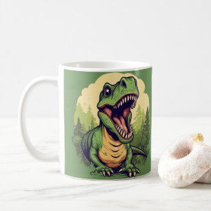 Dinosaur mit farbenfroher Vorgeschichte• Lustiger Kaffeetasse