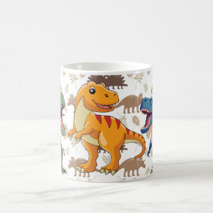 Dinosaur mit farbenfroher Vorgeschichte• Lustiger Kaffeetasse