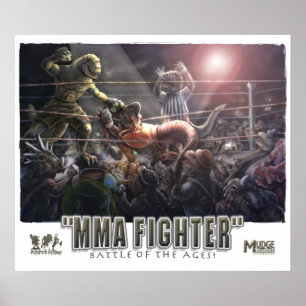 Dinosaur MIXED MARTIAL ARTS Fighters Poster