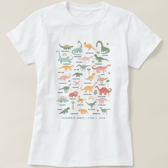 Dinosaur Mommy zu sein T-Shirt (Dinosaur Theme Mommy To Be T-Shirt by Painted Paperie
)
