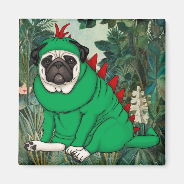 Dinosaur-Mops Magnet (Vorne)