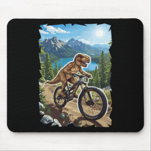 Dinosaur Mountainbike-Tour durch den Waldweg  Mousepad