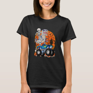 Dinosaur-Mumie fährt Monstertruck Halloween T-Shirt