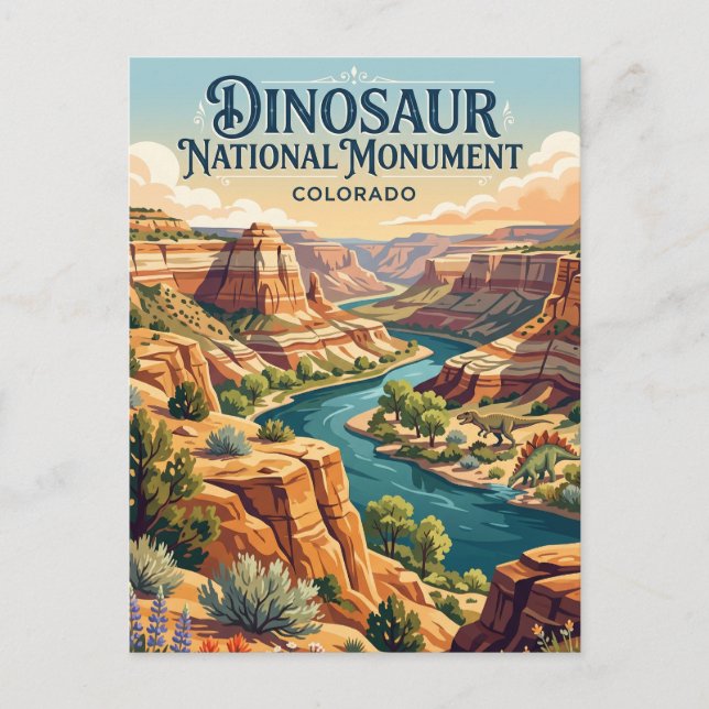 Dinosaur National Monument Colorado Postkarte (Vorderseite)