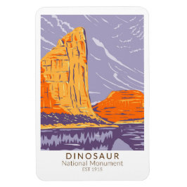 Dinosaur-Nationaldenkmal Vintag Magnet