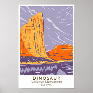 Dinosaur-Nationaldenkmal Vintag Poster