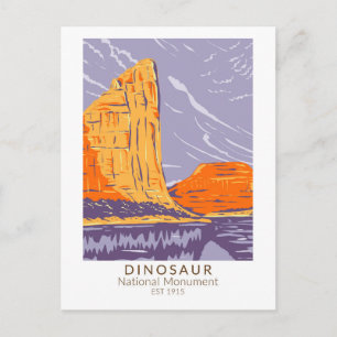 Dinosaur-Nationaldenkmal Vintag Postkarte