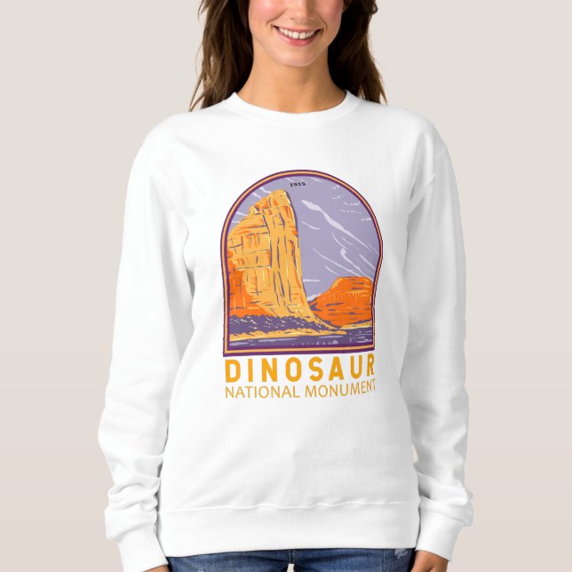 Dinosaur-Nationaldenkmal Vintag Sweatshirt (Vorderseite)