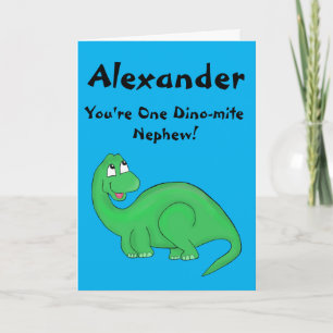 Dinosaur Nephew Niedliche Geburtstag Karte