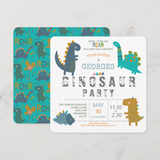Dinosaur niedlich moderne Geburtstagsparty Einladu Einladung