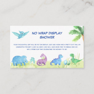 Dinosaur No Wrap Display Geschenke Babydusche  Begleitkarte