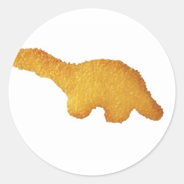 Dinosaur Nugget Meme Runder Aufkleber (Vorderseite)