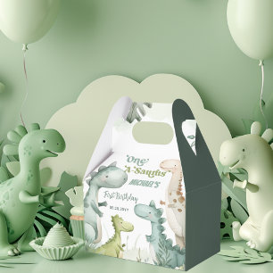 Dinosaur One-A-Saurus Boy 1st Birthday Favor Box Geschenkschachtel