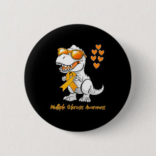 Dinosaur Orange Band Unterstützung Multiple Sklero Button