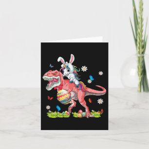 Dinosaur Ostertag Einhorn Reiten T-rex Bunny Cos Karte