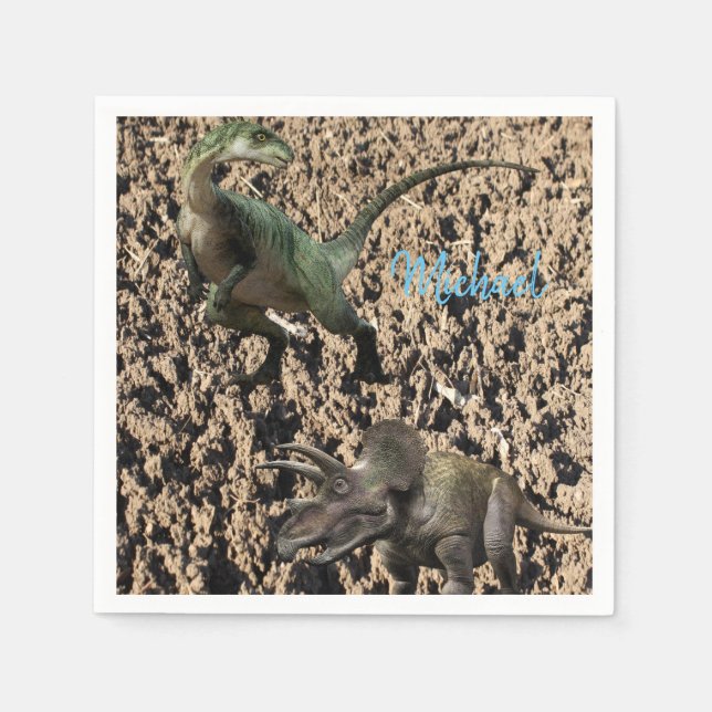 Dinosaur Paper Napkins Michael Serviette (Vorderseite)