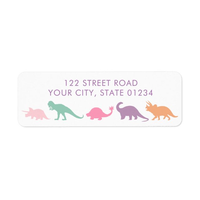 Dinosaur Parade, Jewel Tones Custom Address (Vorne)