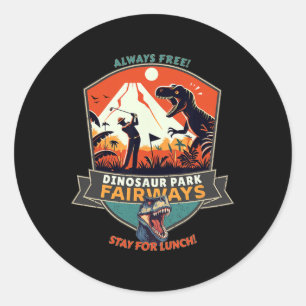 Dinosaur Park Fairways Runder Aufkleber