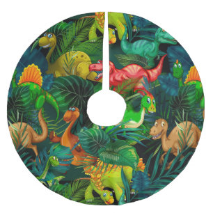 Dinosaur Park Polyester Weihnachtsbaumdecke