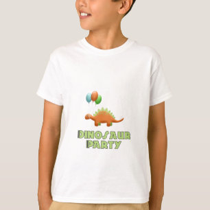 Dinosaur Party Balloons Art T - Shirt