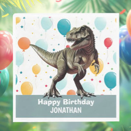 Dinosaur Party Balloons Serviette