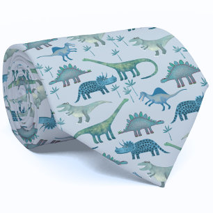 Dinosaur Pattern Blue Krawatte
