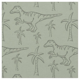 Dinosaur Pattern Modern Boy Dino Jungle Sage Green Stoff