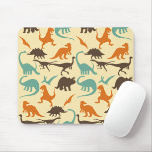Dinosaur Pattern Silhouette Mousepad