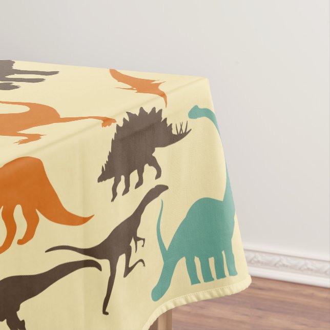 Dinosaur Pattern Silhouette Tischdecke (Beispiel)