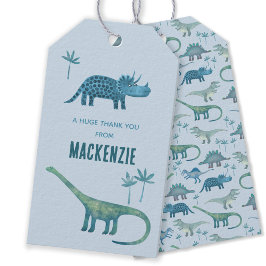 Dinosaur Personalisiert Danke Geschenkanhänger