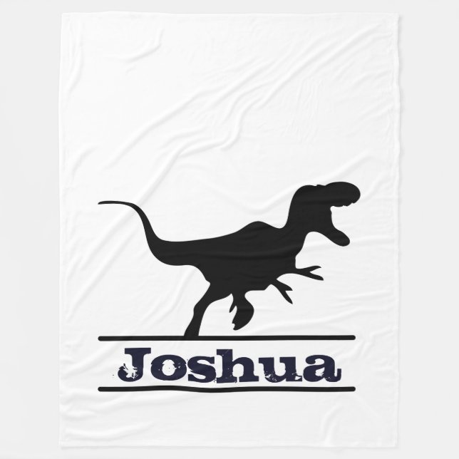 Dinosaur Personalisierter Name Fleecedecke (Vorderseite)