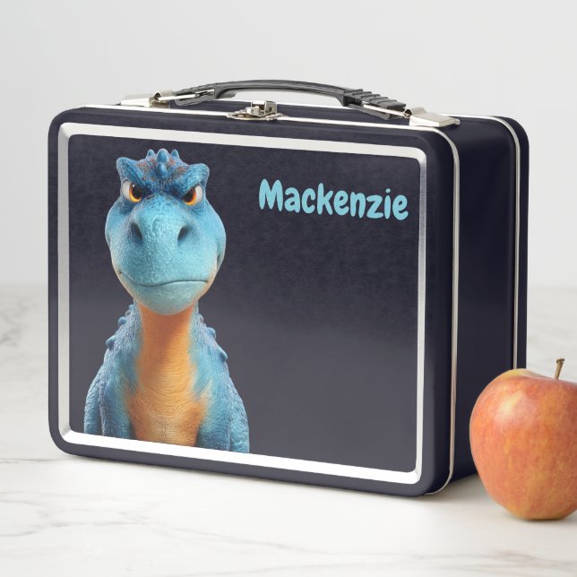 Dinosaur Personalisierter Name Metall Brotdose (Beispiel)