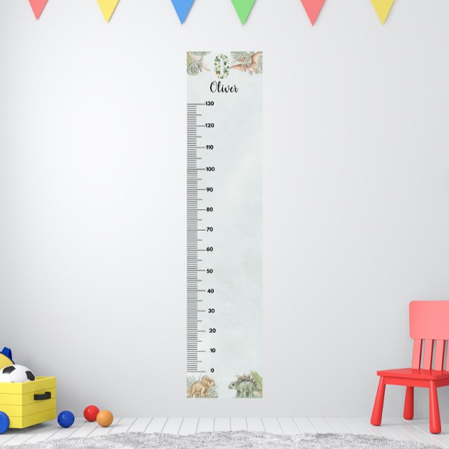 Dinosaur Personalized Name Monogram O Growth Chart Poster (Von Creator hochgeladen)