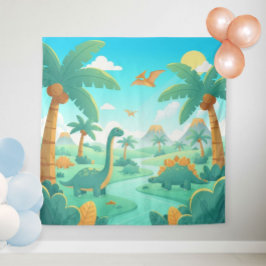 Dinosaur Photo Backdrop for Parties | Dino  Wandteppich