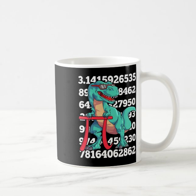Dinosaur Pi Day T Rex Funny Math 3.14 Teacher Stud Kaffeetasse (Rechts)