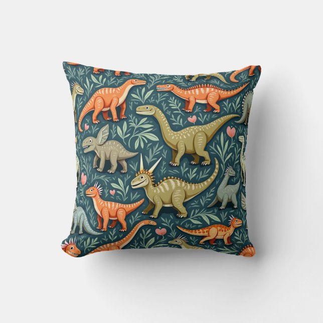 Dinosaur Pillow Cushion Kissen (Vorderseite)