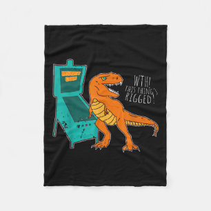 Dinosaur Pinball Wizard Arcade Machine Player Pict Fleecedecke