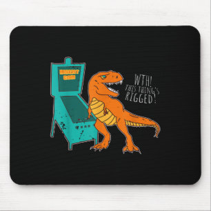 Dinosaur Pinball Wizard Arcade Machine Player Pict Mousepad